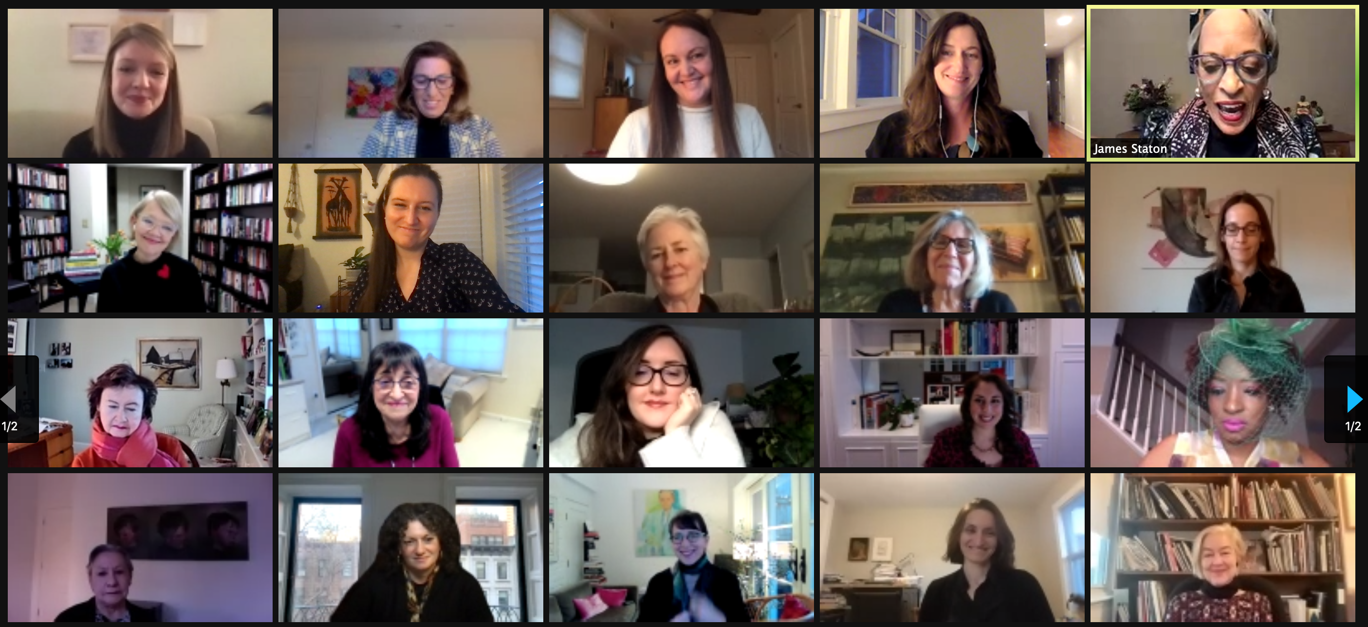 Screen shot of a Zoom meeting in gallery view