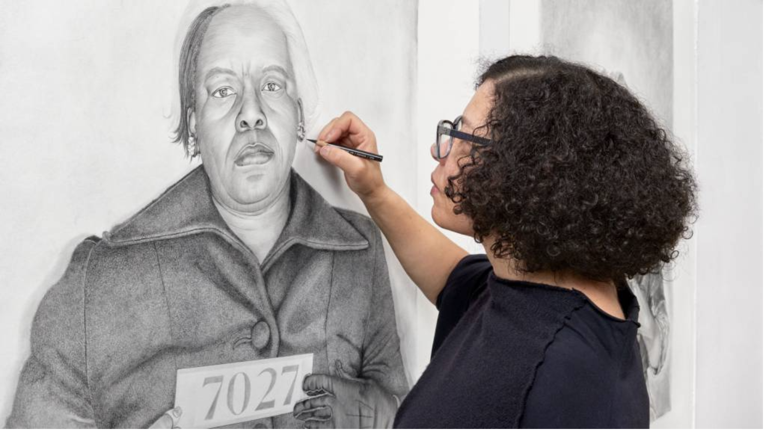 Lava Thomas in her studio