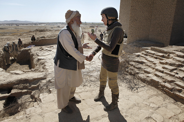 Laura Tedesco at work in the field in Afghanistan