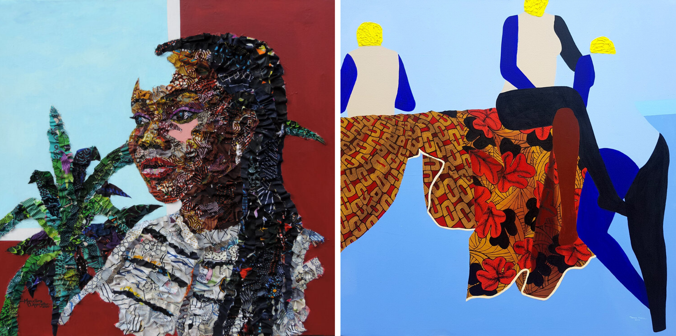 2 paintings side by side