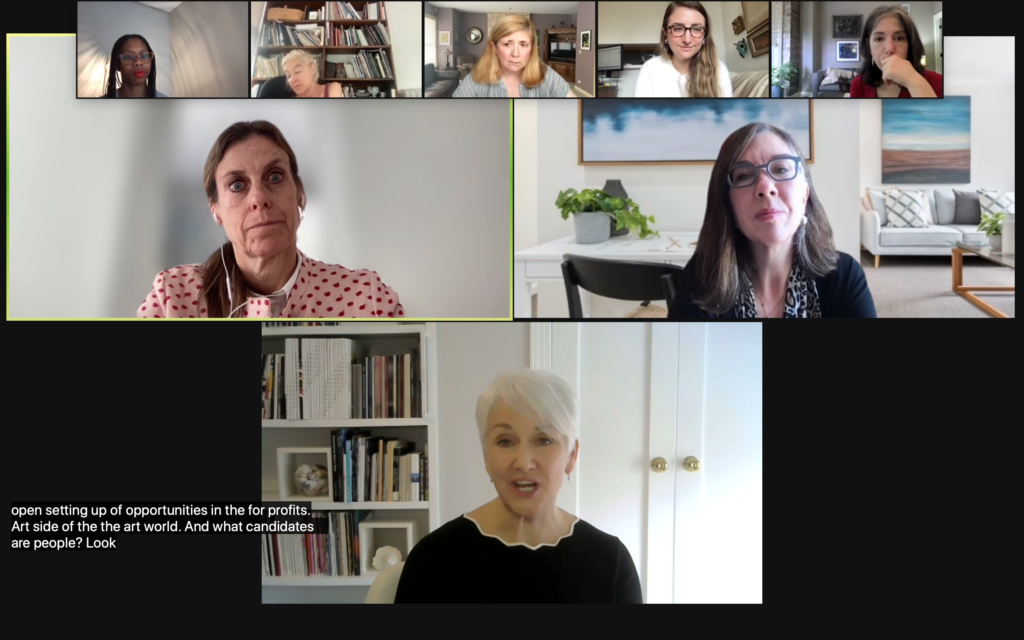 Screenshot of a virtual panel conversation