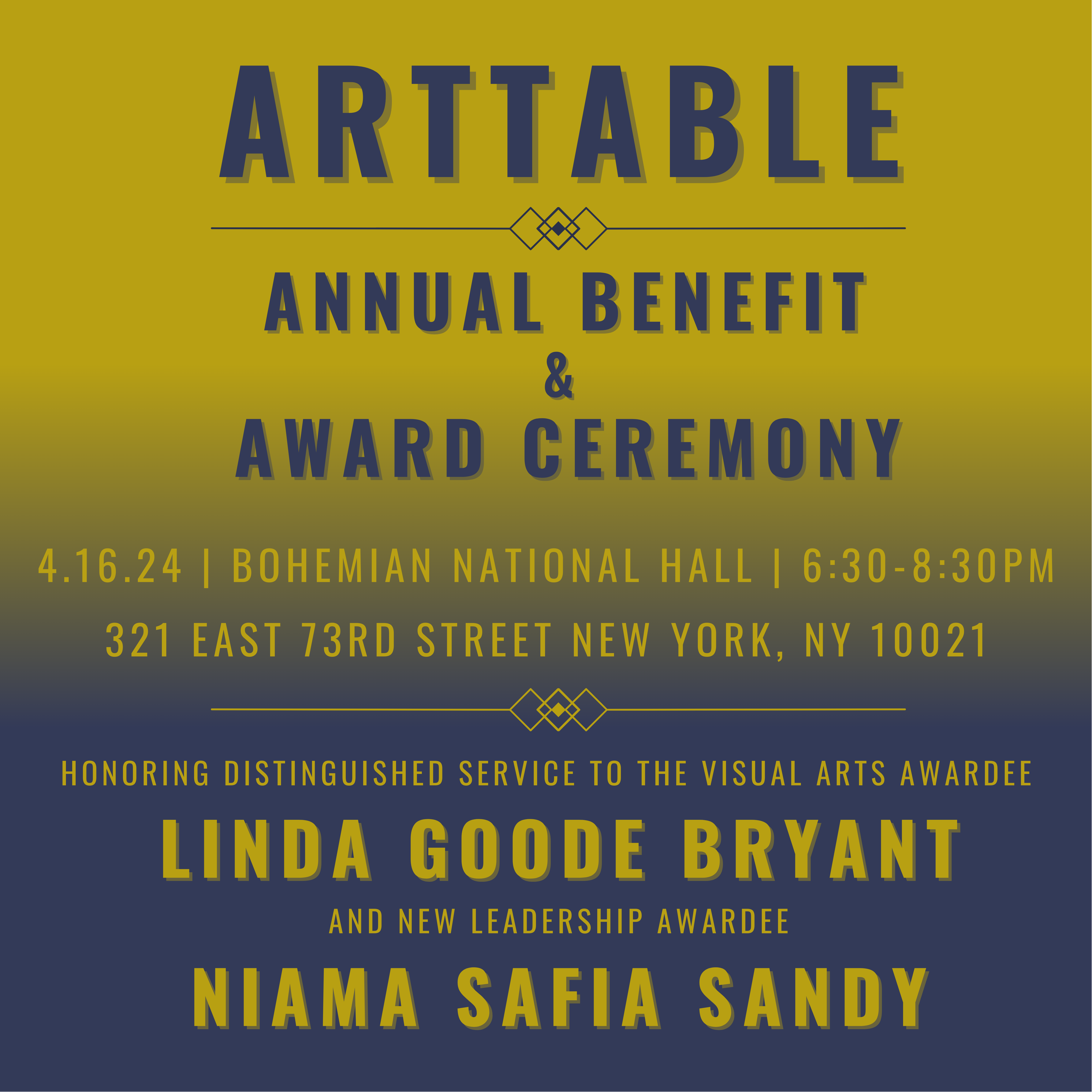 FY24 New York ArtTable Annual Benefit & Award Ceremony!