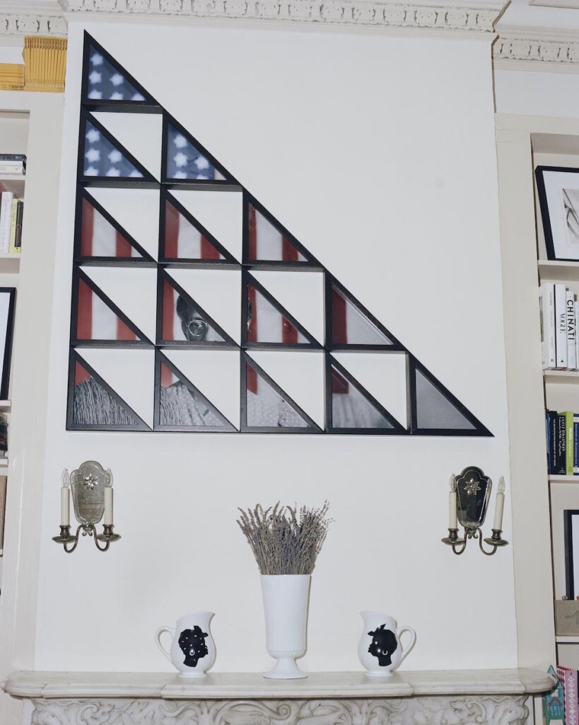 On the wall: Hank Willis Thomas, American Gothic, 2014
On the mantelpiece: Kara Walker, Untitled (Pitcher)
Photo: Davey Adesida