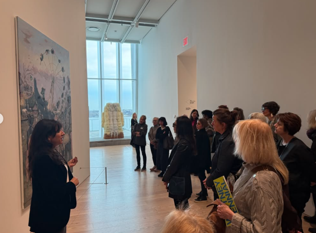 People participating in the Whitney Guided tour with Marcela Guerrero