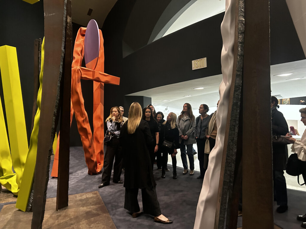 ArtTable Members looking at Carol Bove exhibit at the Guggenheim