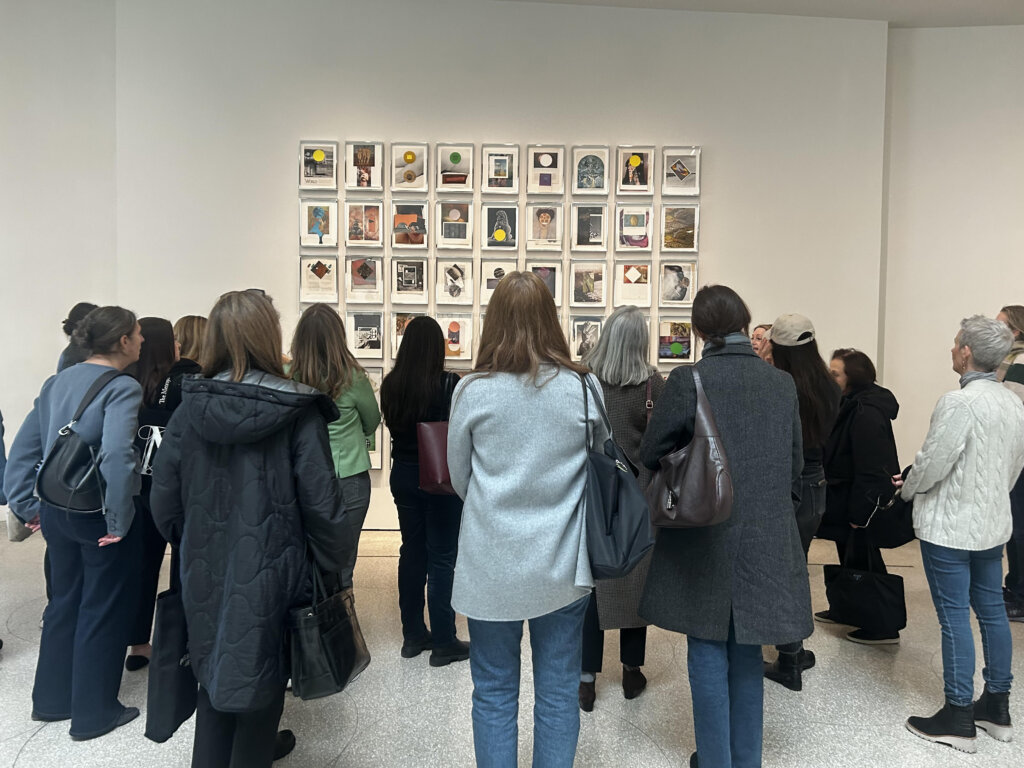 ArtTable Members looking at Carol Bove exhibit at the Guggenheim