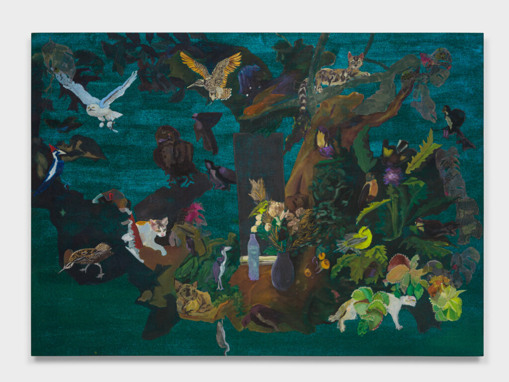 if I could describe my river, 2026
Pigment, crystalina, and UV inkjet print on silk sari on linen
60 x 84 inches (152.4 x 213.36 cm)
