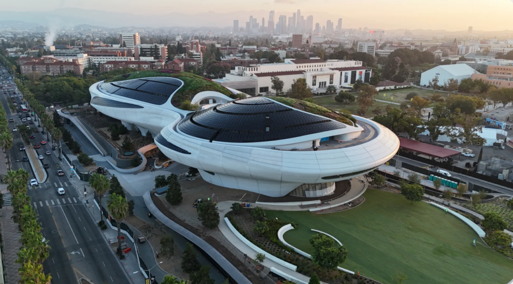 External View of the Lucas Museum of Narrative Art