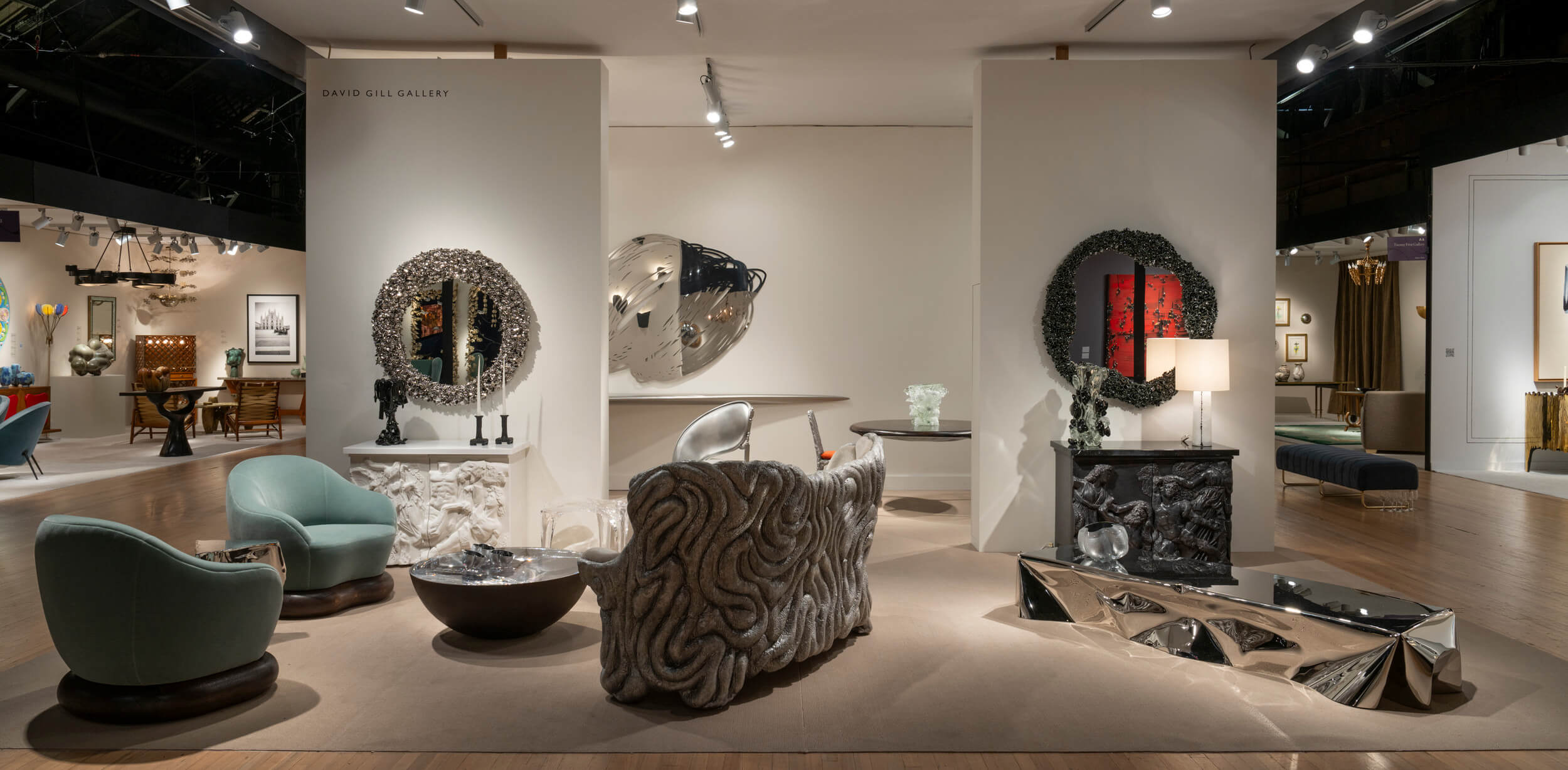 2025 salon art & design space with a lot of contemporary furniture and white walls - in the catalogue for 2025